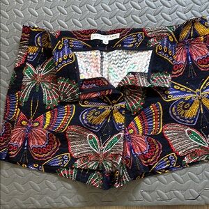 Trina Turk Multicolor Butterfly High Waist Shorts